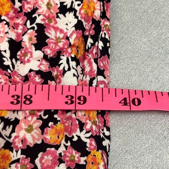 Pieces Pink Black Floral Print Short Sleeve VNeck Babydoll Shift Dress Sz 20 NWT - Picture 9 of 9
